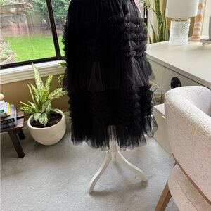 Elegant Black Layered Skirt